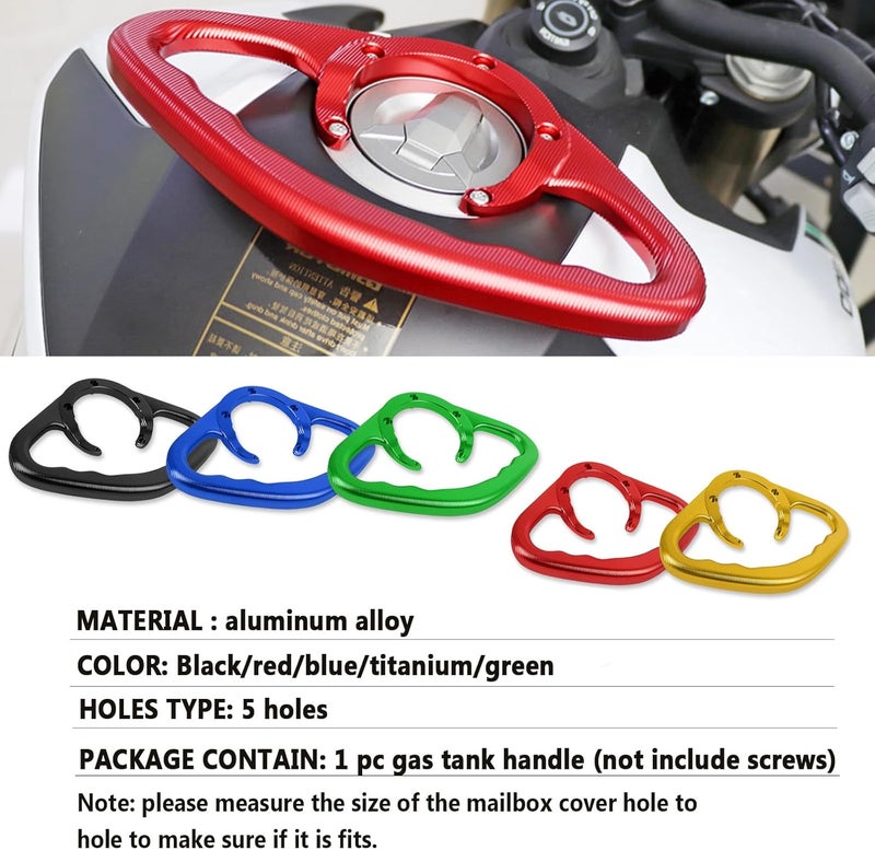 HAONEL Fuel Gas Tank Handle Motorcycle Rear Passenger Grab Bar Aluminum Replacement for Suzuki GSX-R 600 750 GSXR750 GSXR750 GSX650 GSXR600 GSX GSX-S1000 GSX-S1000F Accessories Aftermarket Parts - Image 4